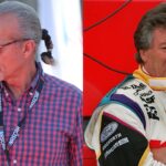 Kyle Petty (L) and Mario Andretti (R)