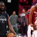 Jaylen Brown(L) and Bam Adebayo(R)