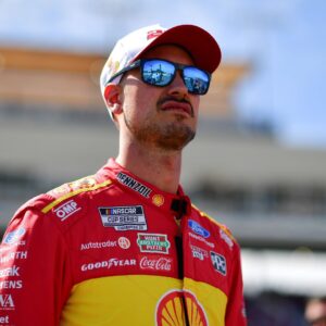 Mar 7, 2026; Avondale, Arizona, USA; Team Penske driver Joey Logano (22) during qualifying at Phoenix Raceway.