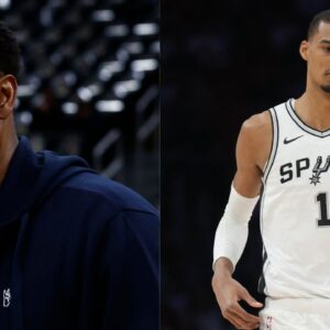 Paul Pierce (L), Victor Wembanyama (R)