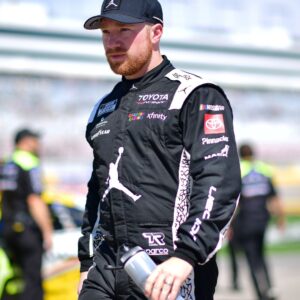 Mar 14, 2026; Las Vegas, Nevada, USA; 23XI Racing driver Tyler Reddick (45) during qualifying at Las Vegas Motor Speedway.