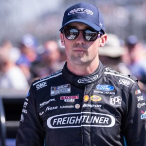 Mar 22, 2026; Darlington, South Carolina, USA; Team Penske Austin Cindric (2) comes out for the Goodyear 400 at Darlington Raceway.