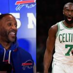 Tracy McGrady (L), Jaylen Brown (R)