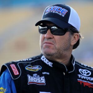 Nov. 13, 2009; Avondale, AZ, USA; NASCAR Camping World Truck Series driver Mike Skinner during qualifying prior to the Lucas Oil 150 at Phoenix International Raceway.