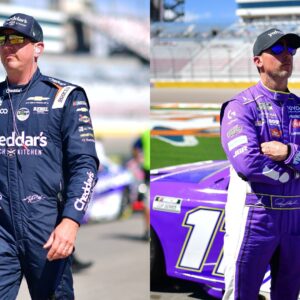 Kyle Busch (L) and Denny Hamlin (R)