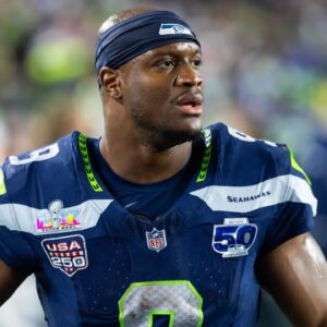 Seattle Seahawks running back Kenneth Walker III (9) against the New England Patriots during Super Bowl LX at Levi's Stadium.