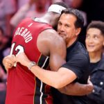 Bam Adebayo and Erik Spoelstra