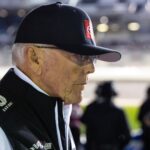 Feb 11, 2026; Daytona Beach, Florida, USA; NASCAR Cup Series team owner Joe Gibbs during qualifying for the Daytona 500 at Daytona International Speedway