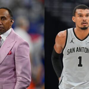 Stephen A. Smith (L), Victor Wembanyama (R)