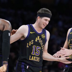 LeBron James, Austin Reaves, and Luka Doncic