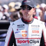 Mar 22, 2026; Darlington, South Carolina, USA; Joe Gibbs Racing Denny Hamlin (11) comes out for the Goodyear 400 at Darlington Raceway.