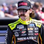 Mar 22, 2026; Darlington, South Carolina, USA; Team Penske Ryan Blaney (12) comes out for the Goodyear 400 at Darlington Raceway.