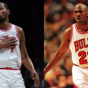 Kevin Durant (L) and Michael Jordan (R)