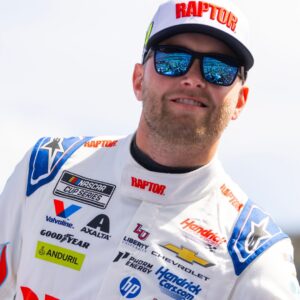 Feb 15, 2026; Daytona Beach, Florida, USA; NASCAR Cup Series driver William Byron (24) during the 68th running of the Daytona 500 at Daytona International Speedway