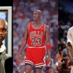 Gary Payton, Michael Jordan, and Shaquille O'Neal