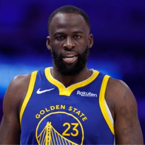 Golden State Warriors forward Draymond Green (23) walks down the court during a time out against the Oklahoma City Thunder during the second half at Paycom Center.