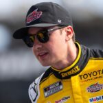 Feb 15, 2026; Daytona Beach, Florida, USA; NASCAR Cup Series driver Christopher Bell (20) during the 68th running of the Daytona 500 at Daytona International Speedway.