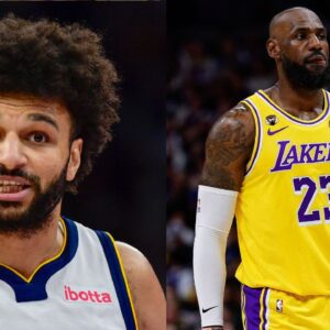 Jamal Murray (L), LeBron James (R)