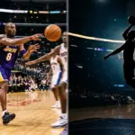 Split basketball scene showing contrasting playing styles of pass-first forward and scoring guard