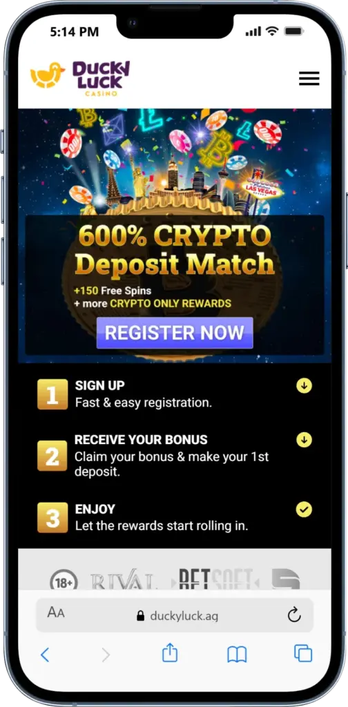 Ducky Luck - best casino site for rotating promotions