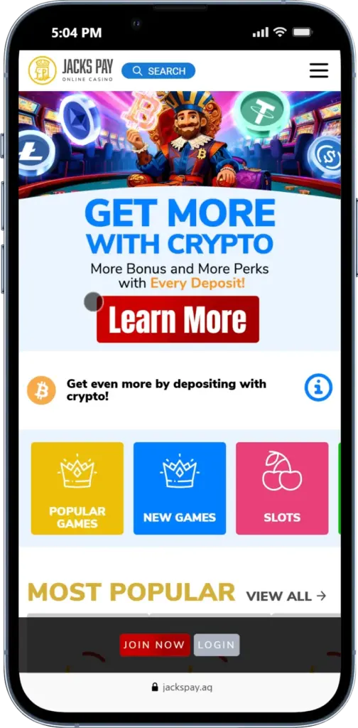 Jacks Pay - top casino site for low minimum deposit