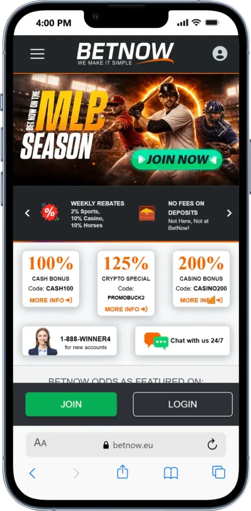 BetNow - Texas sportsbook on mobile