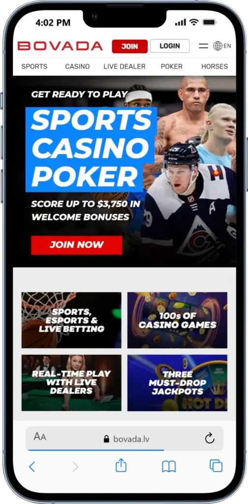 Bovada - best sportsbook for parlay betting promos