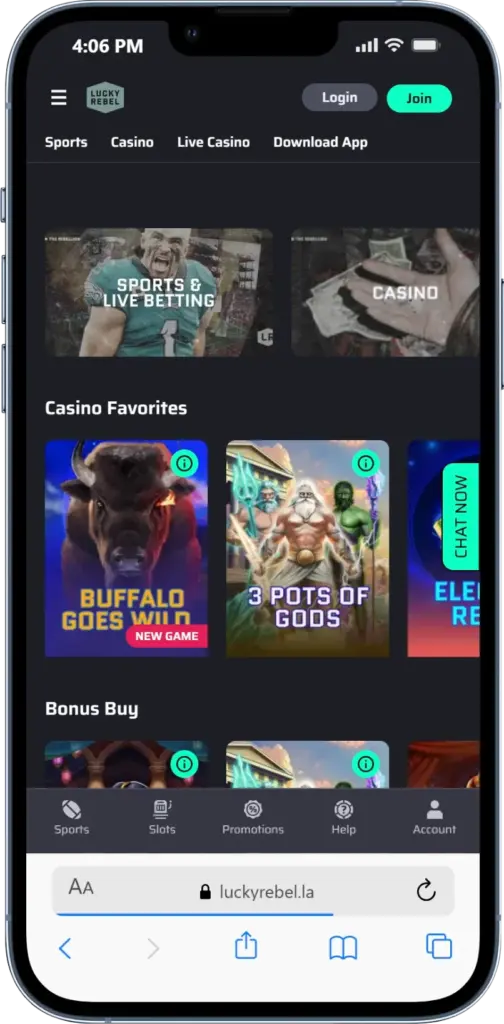Lucky Rebel - best sportsbook promos site overall