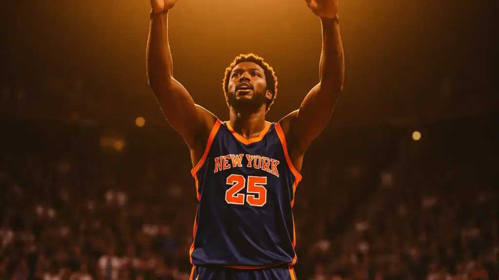Karl-Anthony Towns celebrating during Knicks 2026 championship playoff run with record plus-minus performance