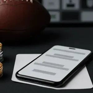 Betting slip and crypto chips on felt table with smartphone, representing no KYC sports betting