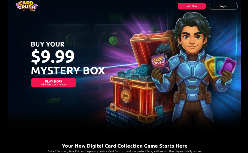 CardCrush $20 minimum deposit casino