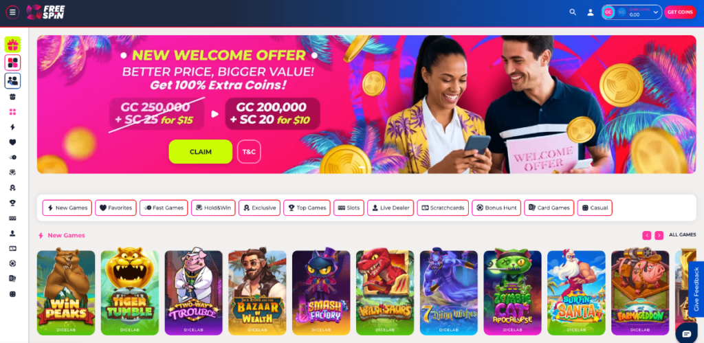 FreeSpin $20 deposit casino